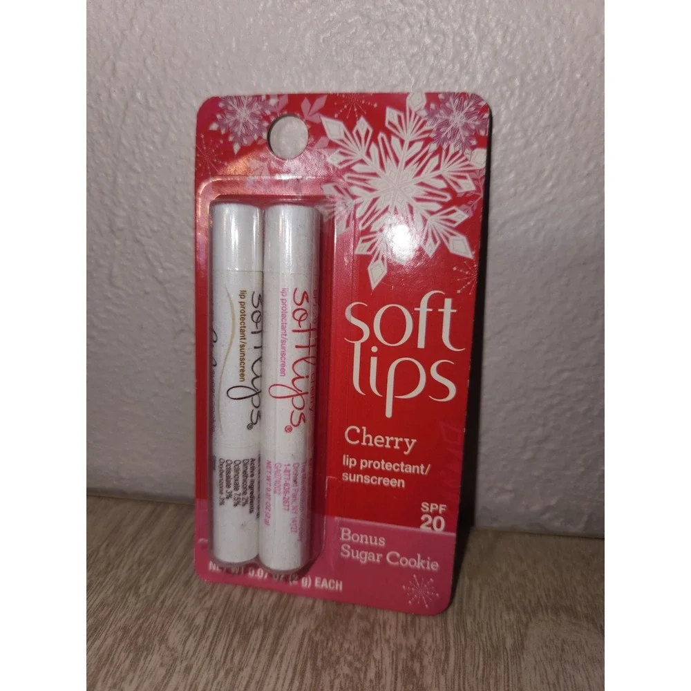 2 Pack‎ SOFTLIPS LIMITED EDITION Sugar Cookie & Cherry NEW Discontinued SPF 20
